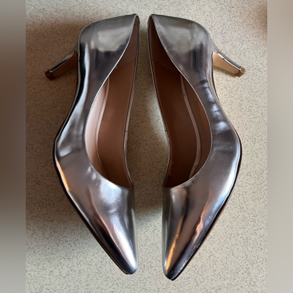 Banana Republic Shiny Silver Heels - Picture 2 of 6